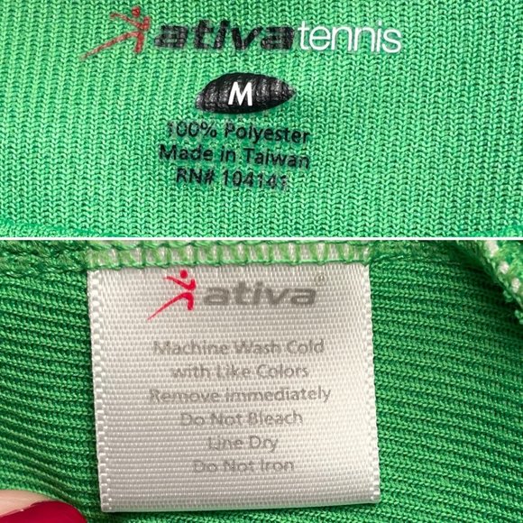 Ativa Tennis Green Performance Short Sleeved T-shirt Womens Sz M - Picture 8 of 12